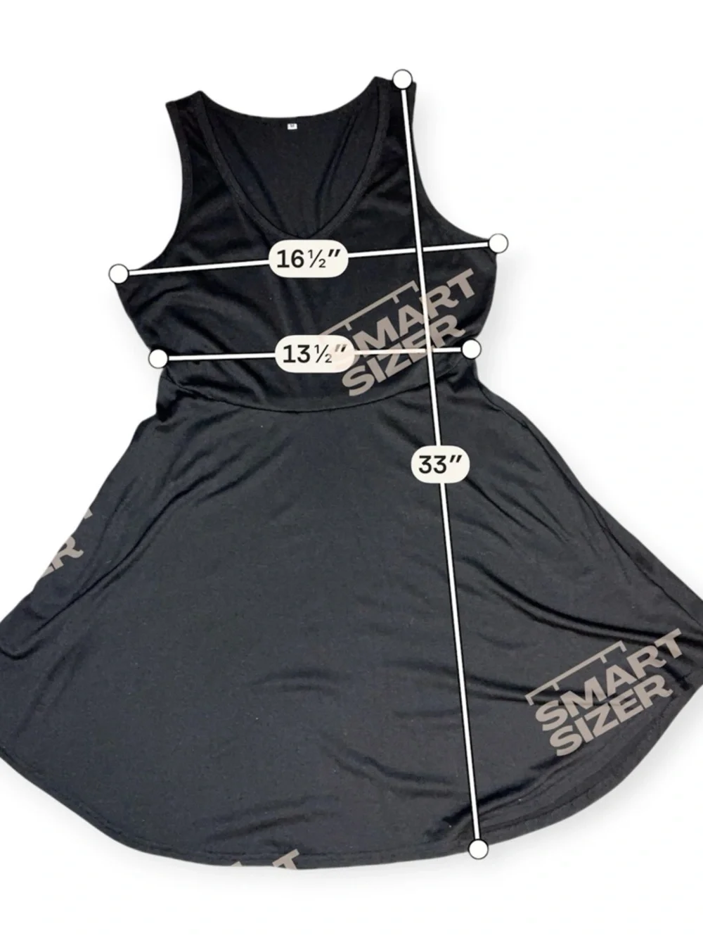 Causal Summer Dress in Black - Picture 5 of 5